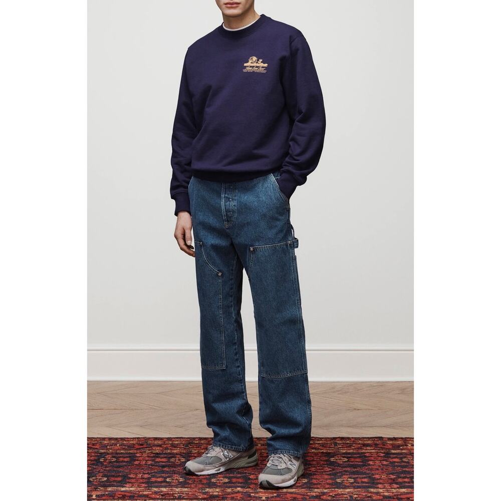 Aime Leon Dore - Unisphere Crewneck Sweatshirt / Blue / Large